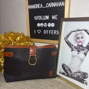 Bally Black and Brown Clutch